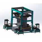 高速环式缠绕机与自动放护角机组合